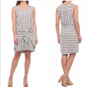 Drew Anthropologie linen front tie dress NWT